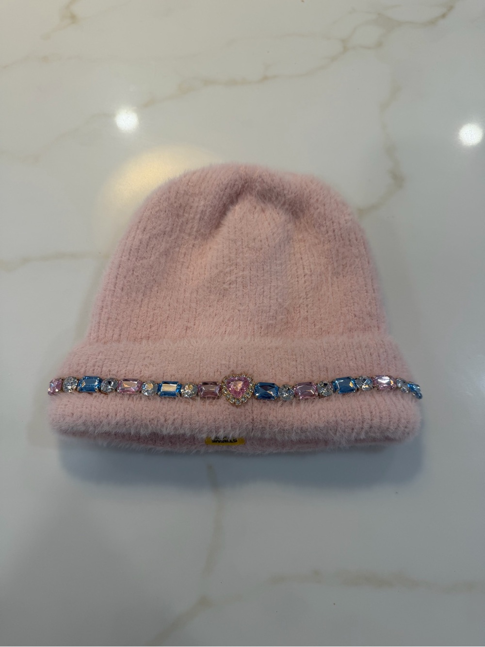 Pink Bejeweled Kids Knit Hat - Brand: